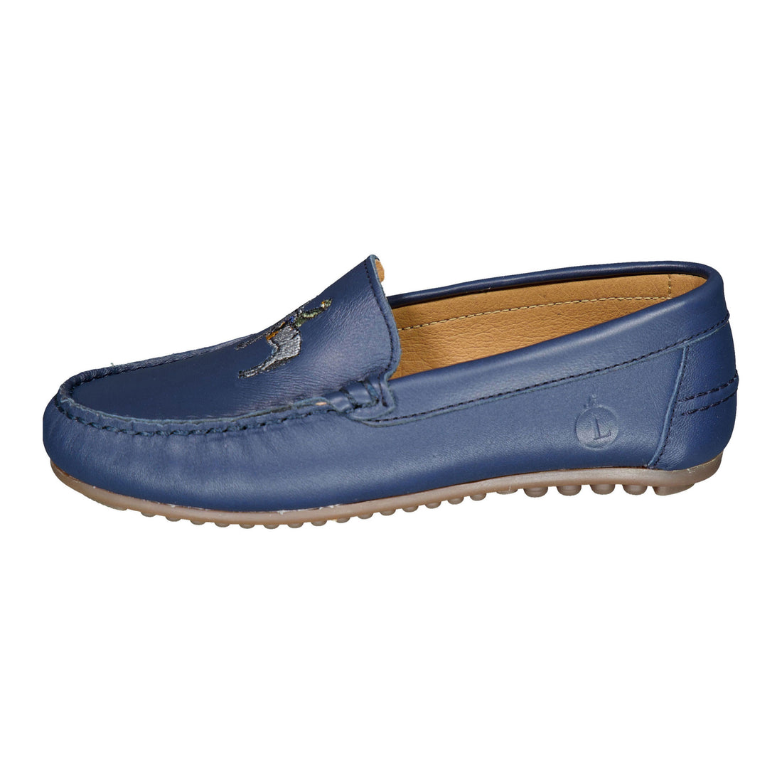 Ladida Shoes Navy Horse Embroidered Loafer