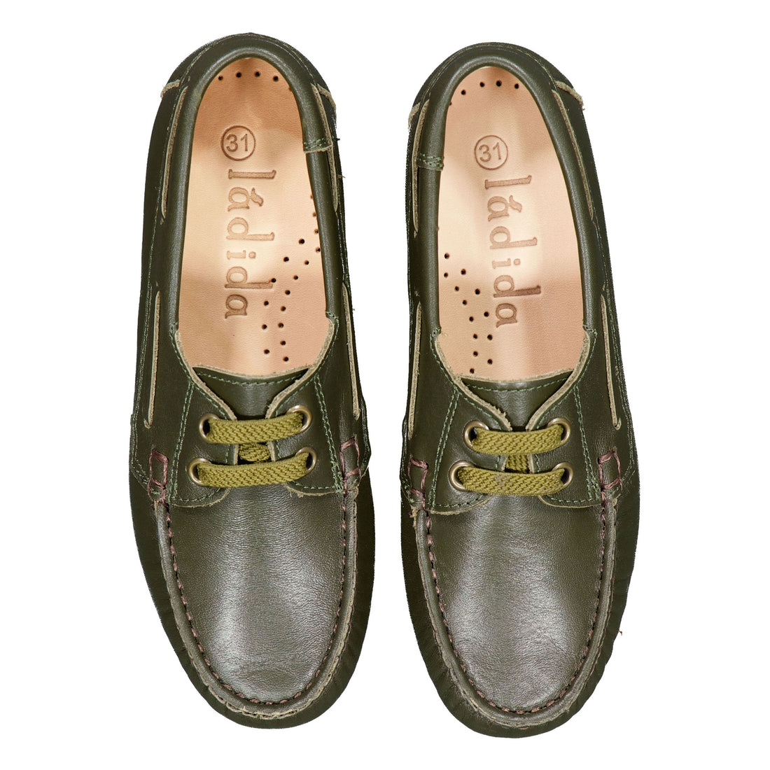 Ladida Shoes Olive Green Boat Shoe