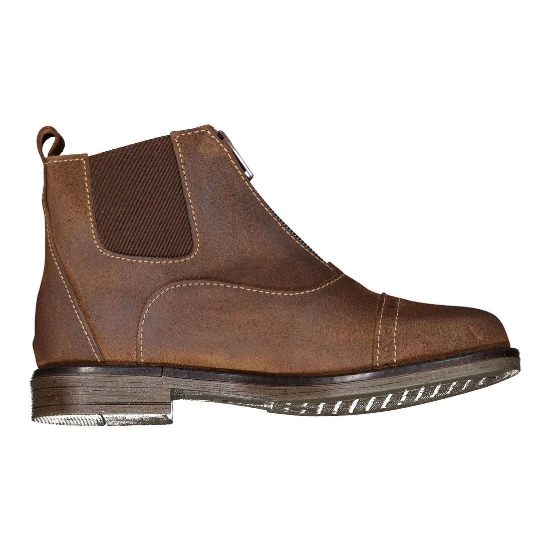 Ladida Shoes Brown Suede Zipper Booties
