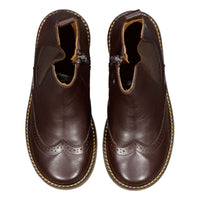 Ladida Shoes Brown Leather Wingtip Bootie