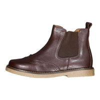 Ladida Shoes Brown Leather Wingtip Bootie