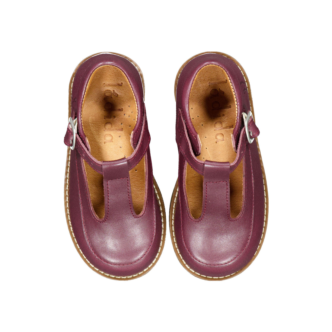 Ladida Shoes Burgundy T-Srap Shoe