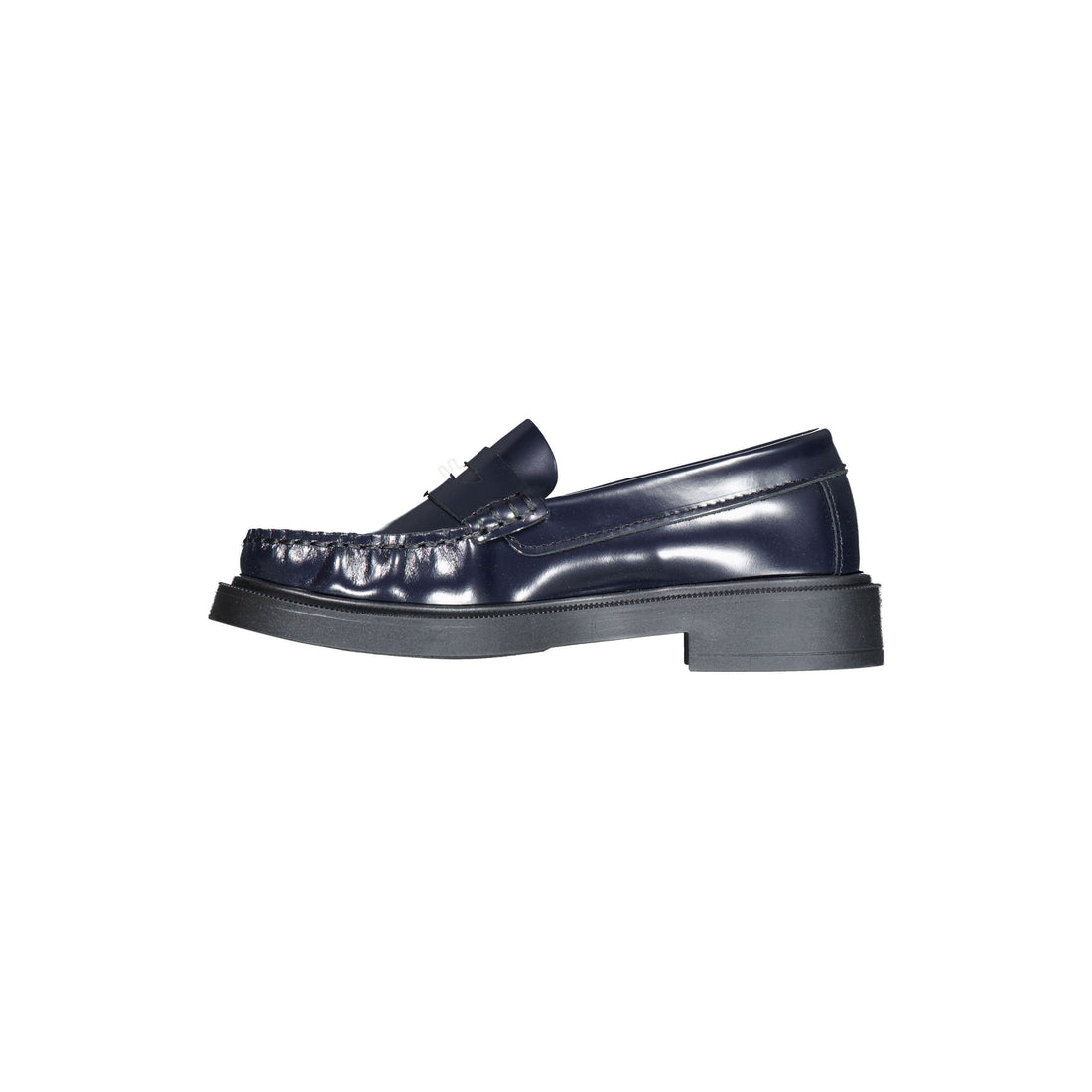 Ladida Shoes Navy Leather Chunky Penny Loafer