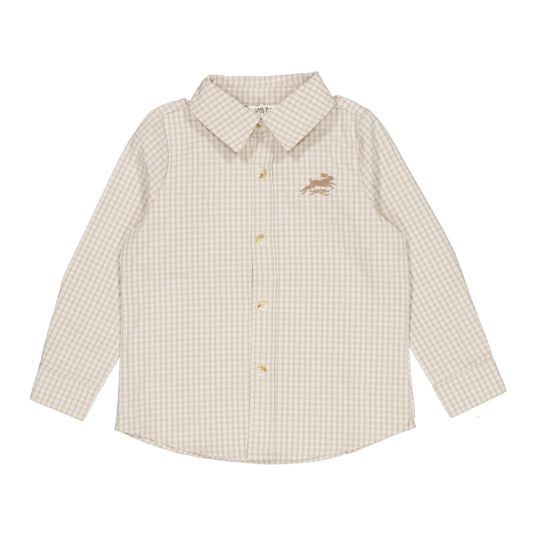 Arza Brown Check Button Down Shirt