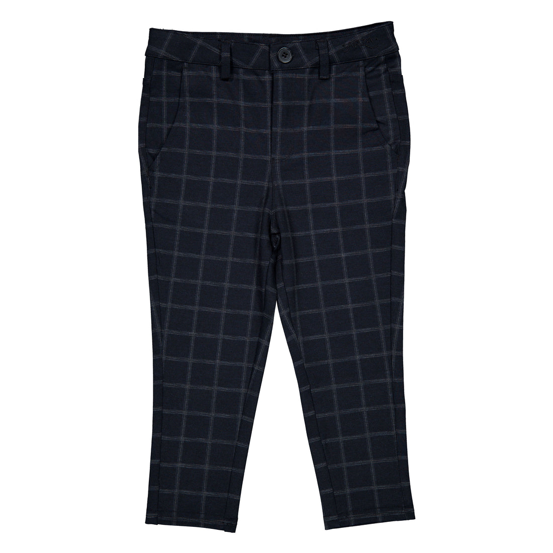 Arza Navy Grid Ponte Pants