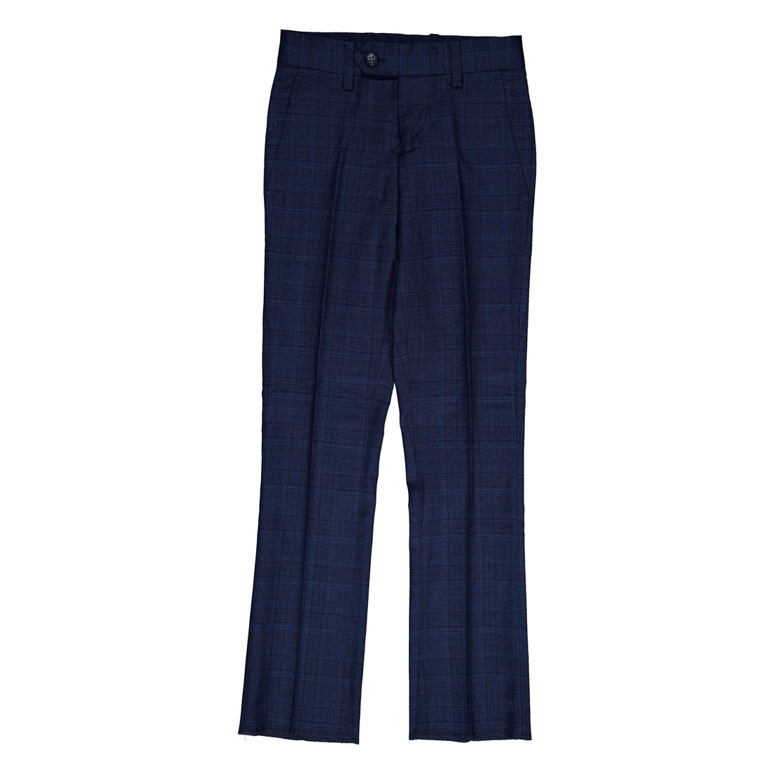 Arza Navy Plaid Double Breasted Suit