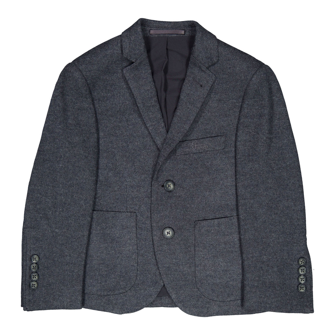 Arza Grey Wool Slim Fit Blazer