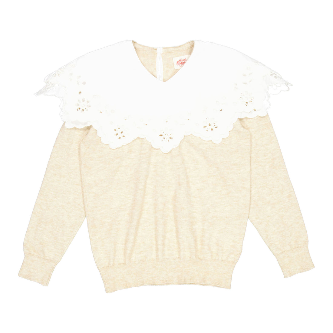 Clubhouse Knit Eyelet Collar Sweater