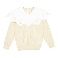 Clubhouse Knit Eyelet Collar Sweater
