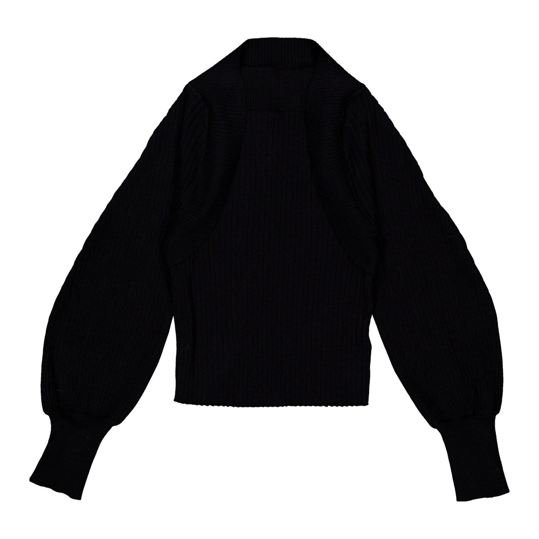 Clubhouse Black Ribbed Button Sweater
