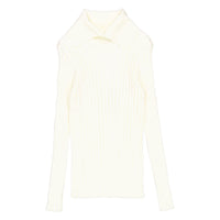 Clubhouse Cream Fold Over Turtleneck