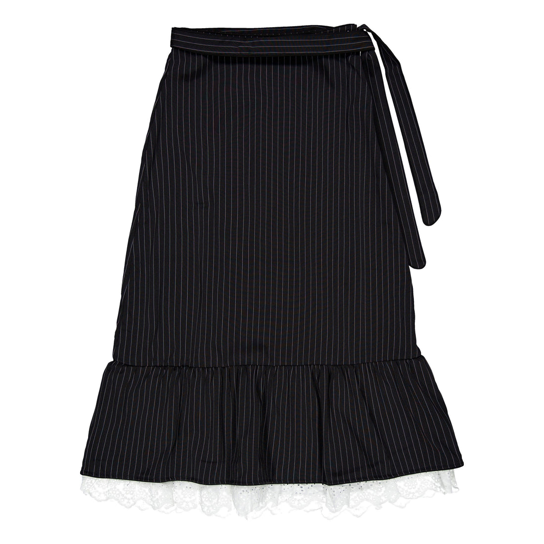 Clubhouse Pinstripe Wrap Skirt