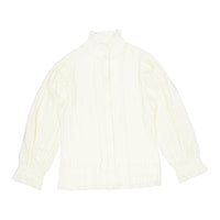 Clubhouse Textured Ruffle Shirt