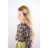 Paade Mode Black Wildflower Cotton Blouse