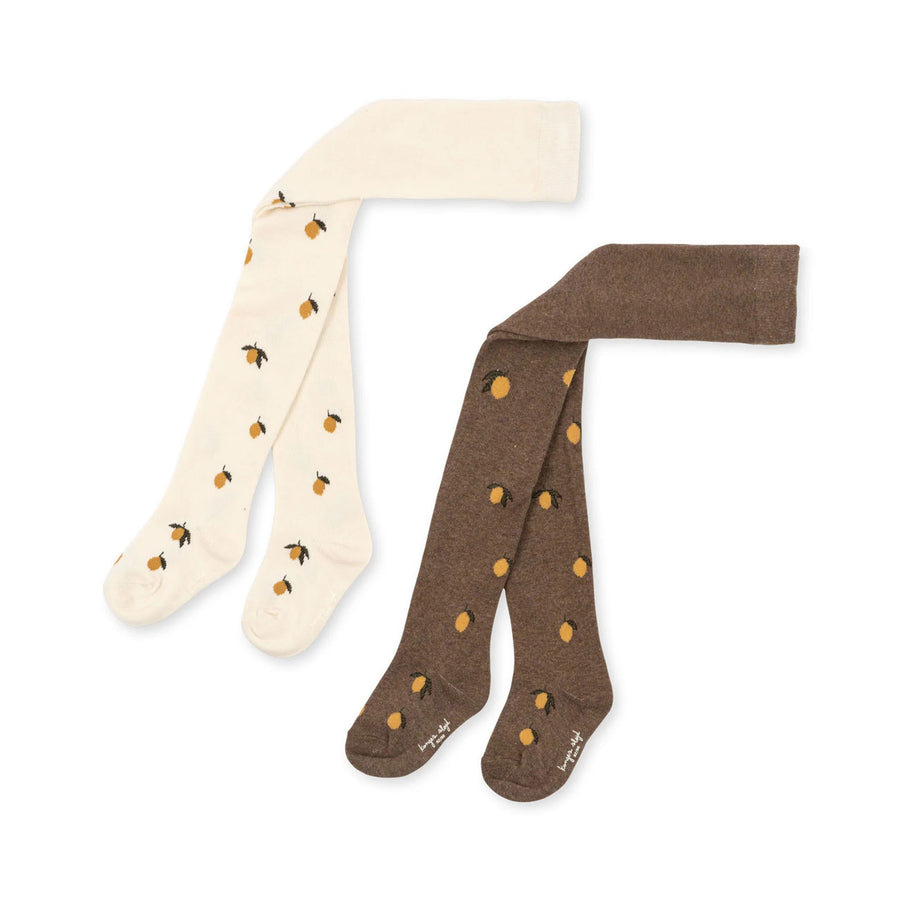 Konges Slojd Lemon 2 Pack Jacquard Tights