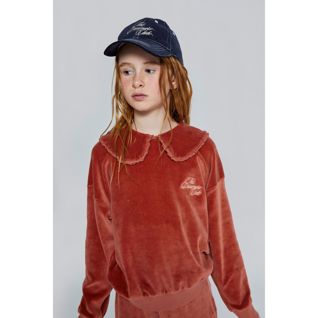 Mipounet Faded Rose Aurora Velvet Sweatshirt
