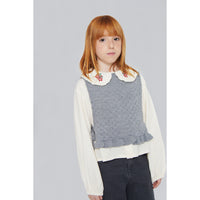 Mipounet  Ecru Felicia Flower Blouse