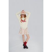 Mipounet  Ecru/Rio Red Adela Corduroy Skirt