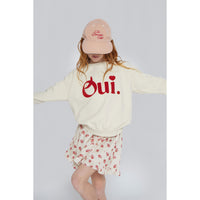 Mipounet  Ecru/Rio Red Adela Corduroy Skirt