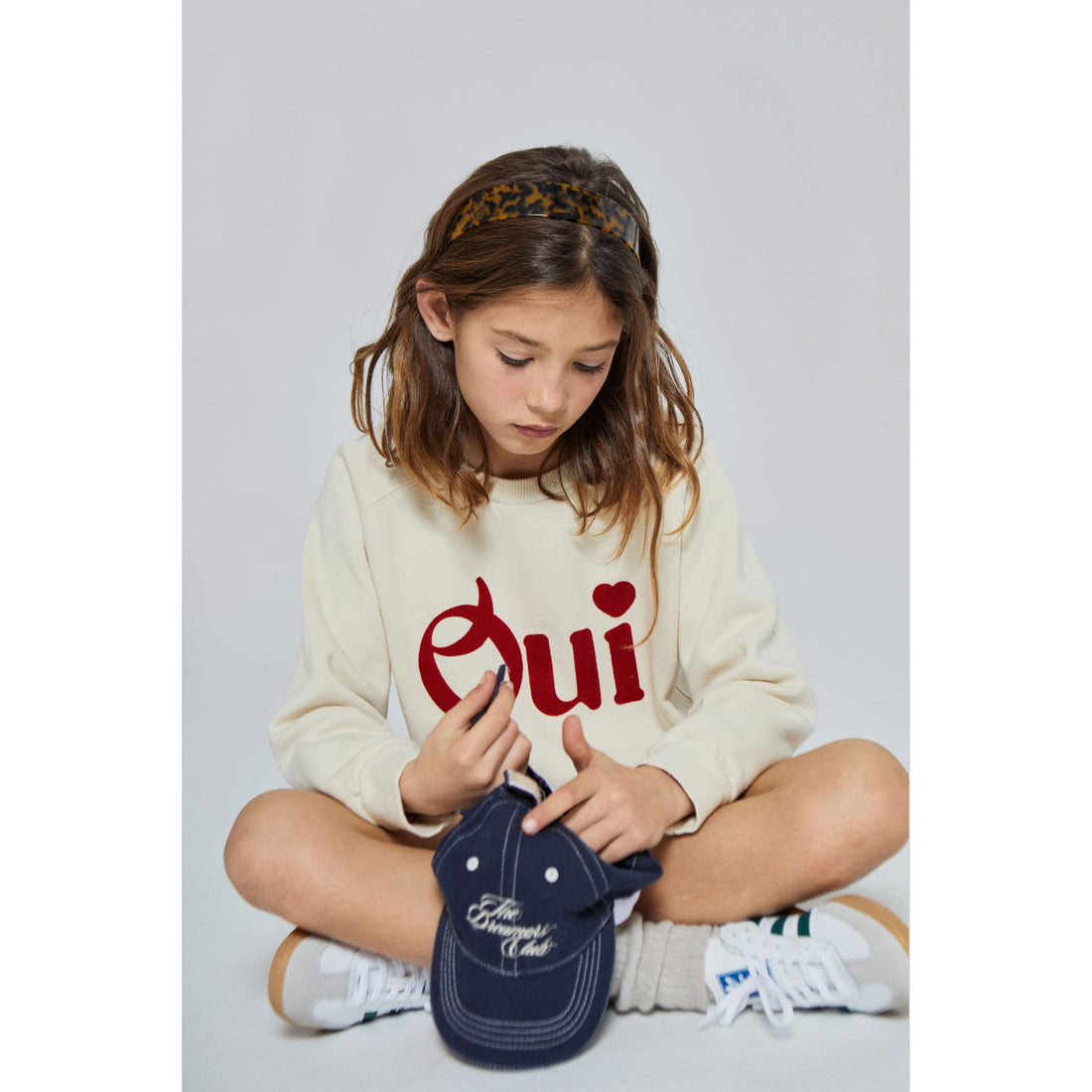 Mipounet  Ecru Oui Felpa Sweatshirt