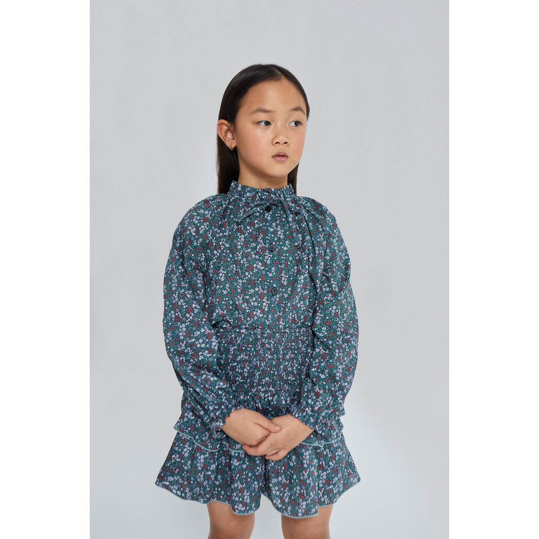 Mipounet  Green Tina Flower Blouse