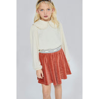 Mipounet Faded Rose Aurora Velvet Skirt