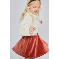 Mipounet Faded Rose Aurora Velvet Skirt