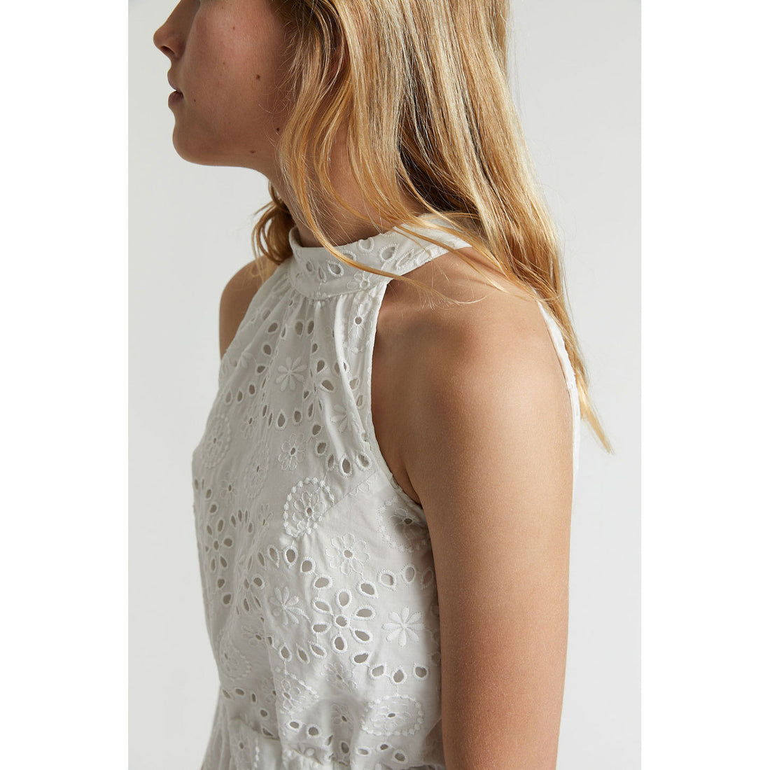 Indee Off White English Lace Long Dress