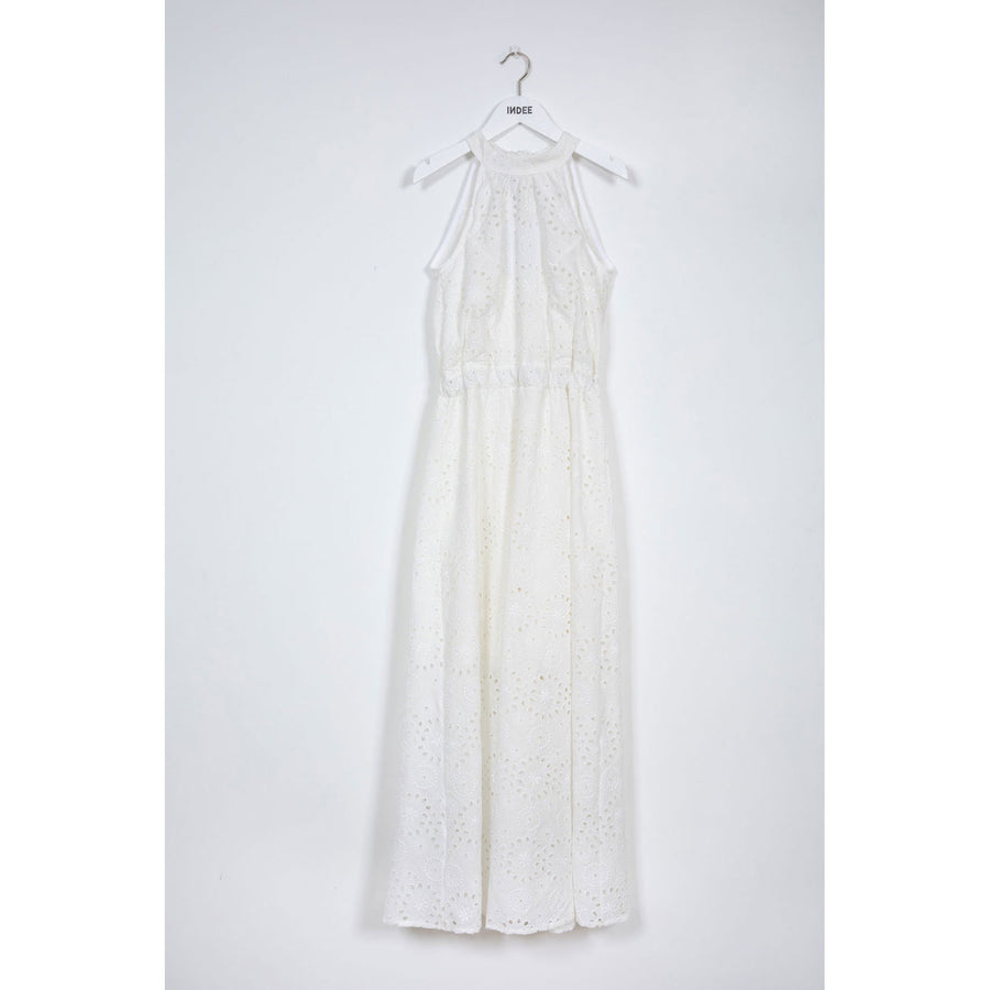 Indee Off White English Lace Long Dress