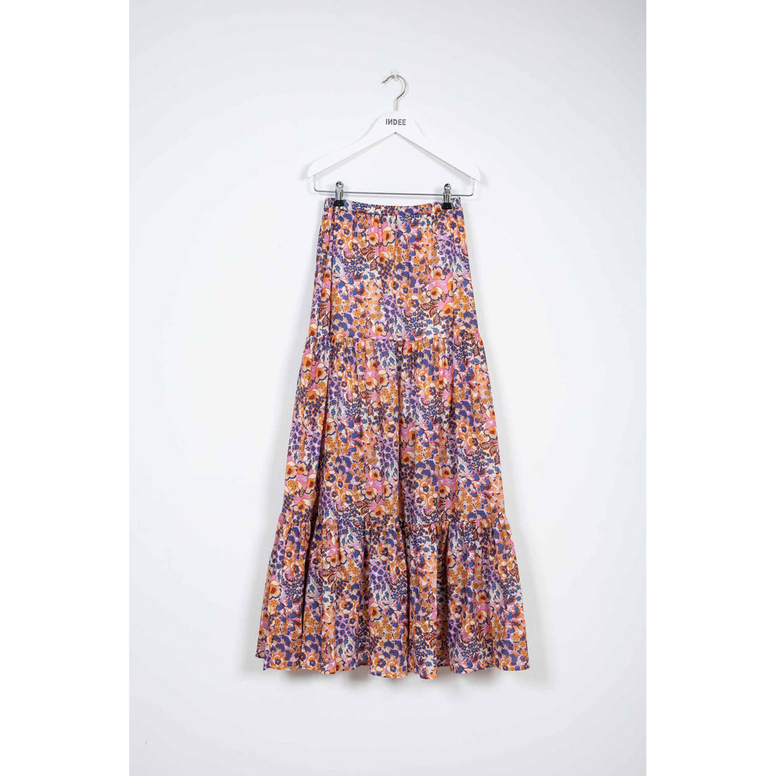 Indee Candy Pink Long Printed Skirt