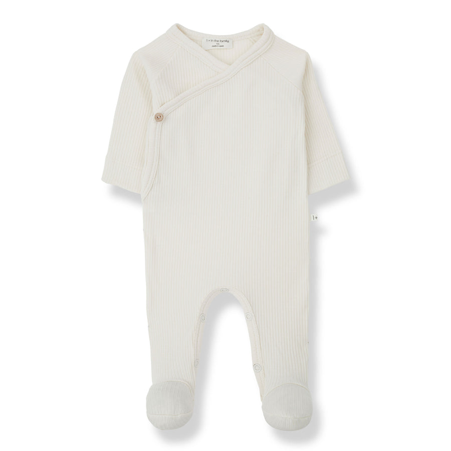 1+ In The Family Ivory Pauline Footed Jumpsuit