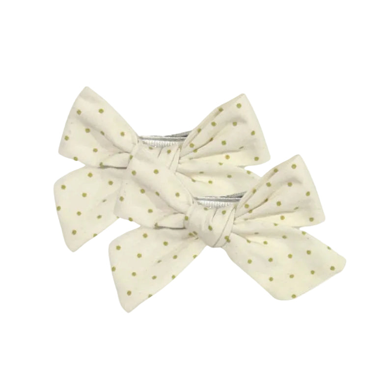 Knot Hairbands  Yellow Dot Pebble Bow Set