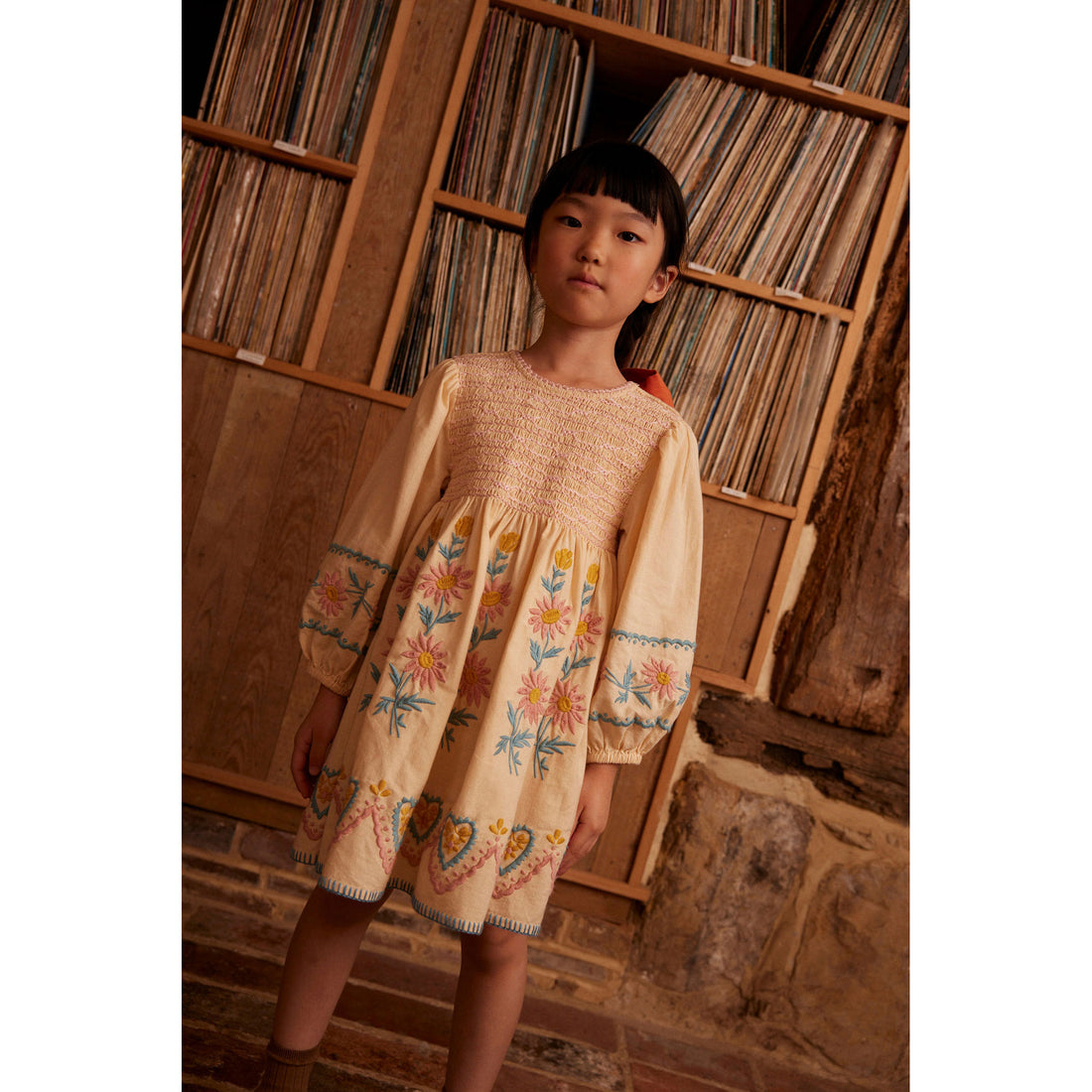 Apolina Cashew Penny Smock Dress