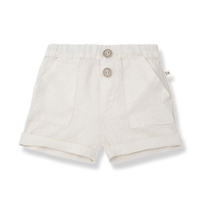 1+ in the Family  Off White Peris Baby Bermudas