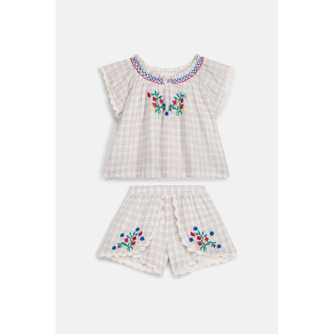 Louise Misha Cream Cruise Checks Bloomer Set