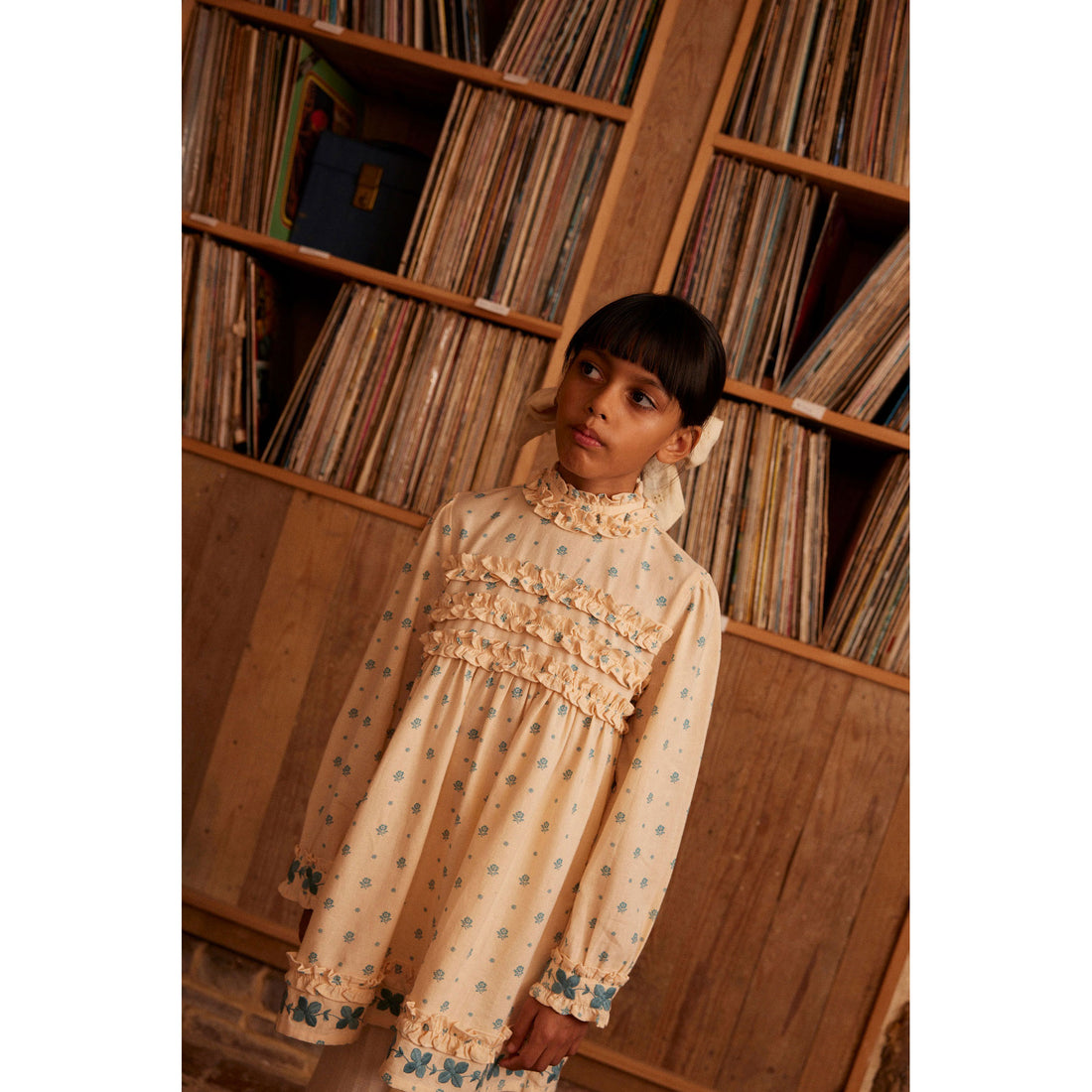 ワンピース Apolina  PERNILLE SHIRTDRESS  3-5y Apolina Meadow Calico Cashew Pernille Dress – Ladida