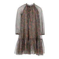 Philosophy Leopard Floral Ruffle Bottom Dress