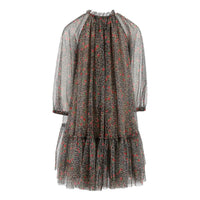 Philosophy Leopard Floral Ruffle Bottom Dress