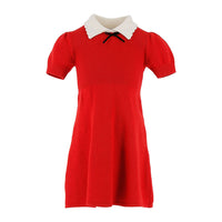 mini long sleeve knit dress Maribeth Long Sleeve Ribbed Knit Mini Dress Cream main image 0