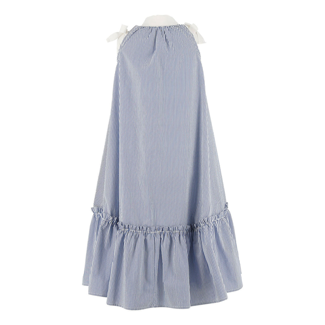 Philosophy White/ Blue Stripped Poplin Dress