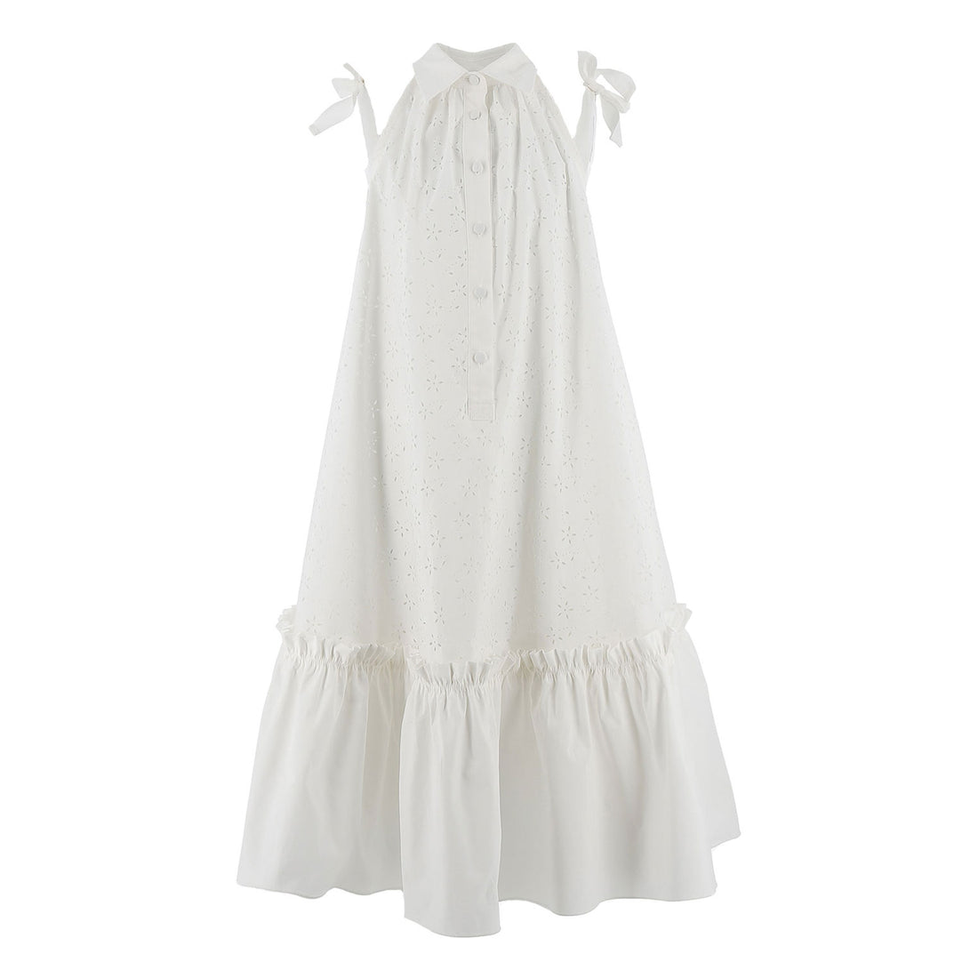 Philosophy Light Cream Sleeveless Flowy Dress
