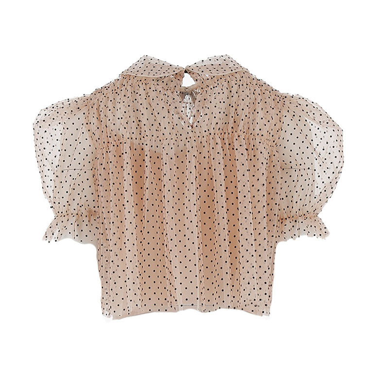 Philosophy Pink/Black Polka Dot Tulle Shirt