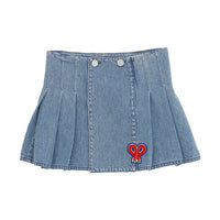 Philosophy Light Blue Denim Pleated Skirt