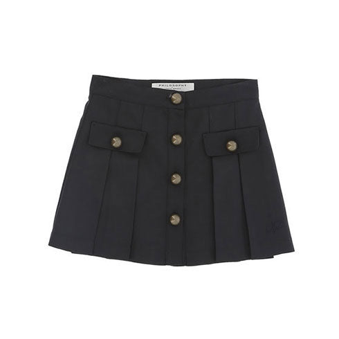 Philosophy Blue Pleated Skirt