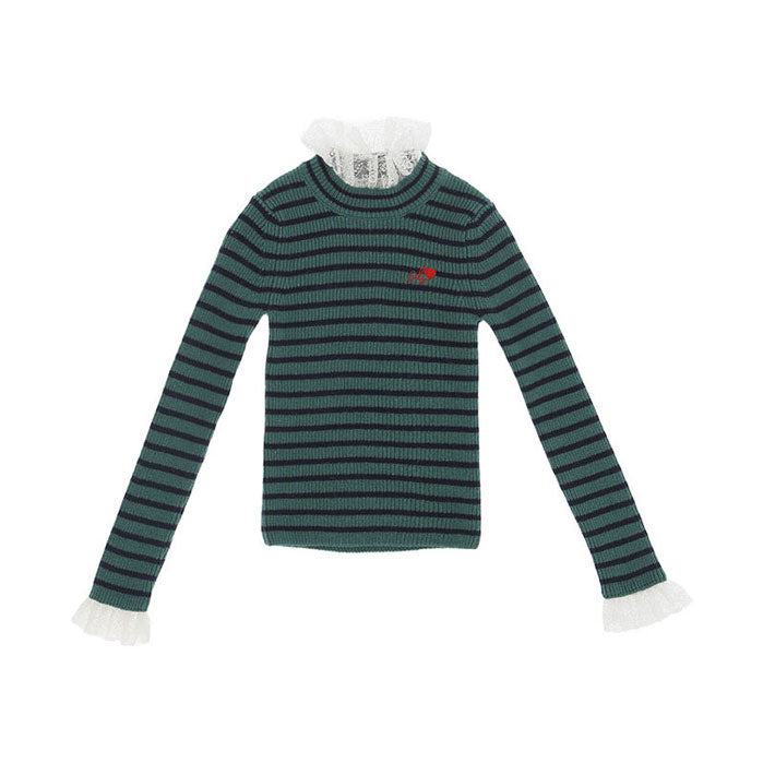 Philosophy Green Long Sleeve Sweater