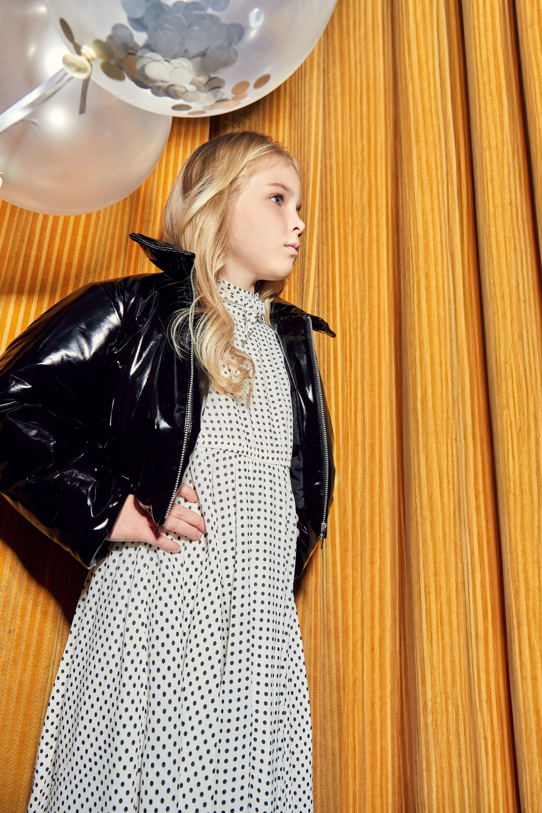 Philosophy White long Sleeve Dotted Dress