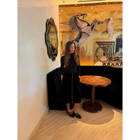 Estee Black Velvet Zipper Front Skirt