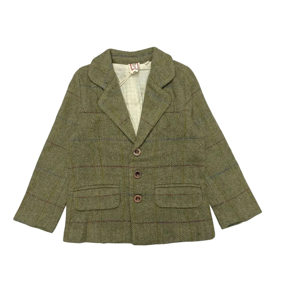 1984 Olive Plaid Wool Jacket