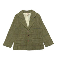 1984 Olive Plaid Wool Jacket