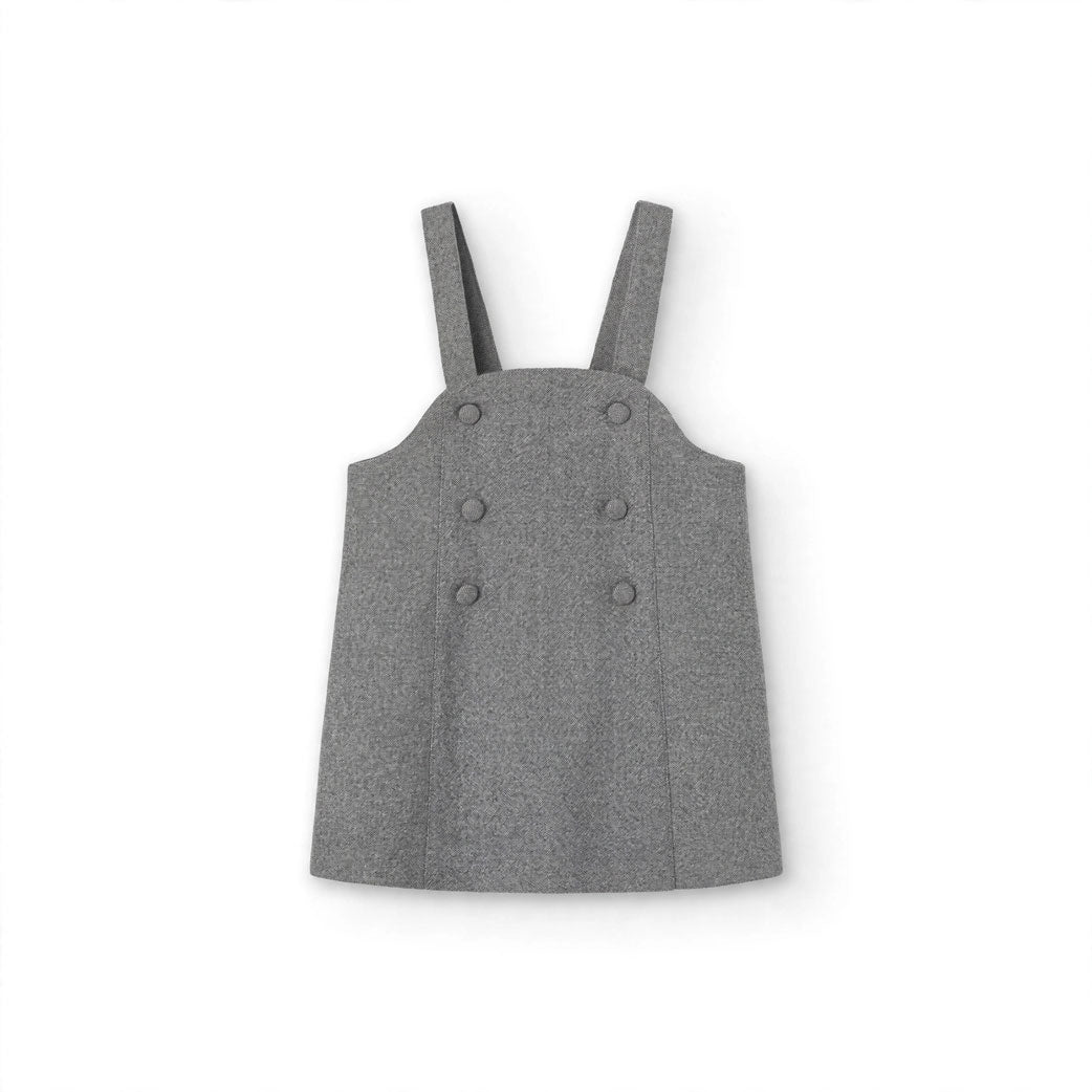 Popelin Grey Fleck Bib Dress
